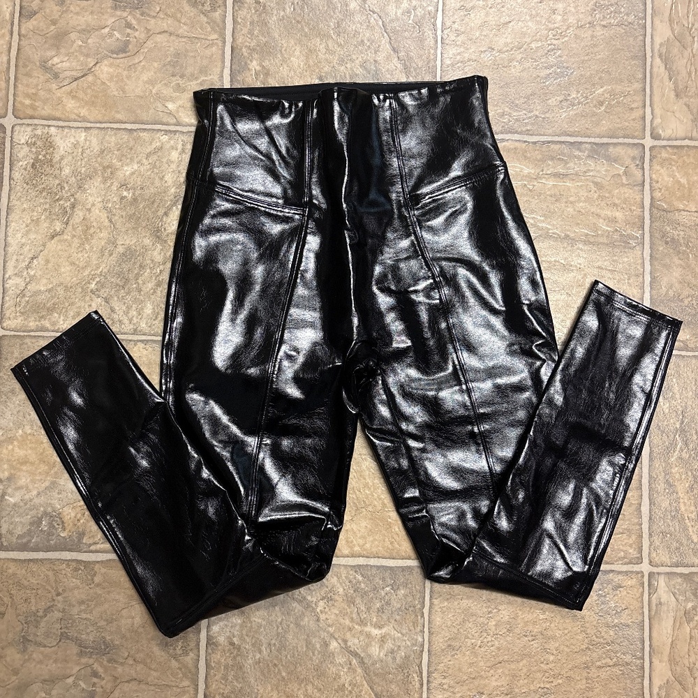 Spanx Patent Faux Leather Leggings